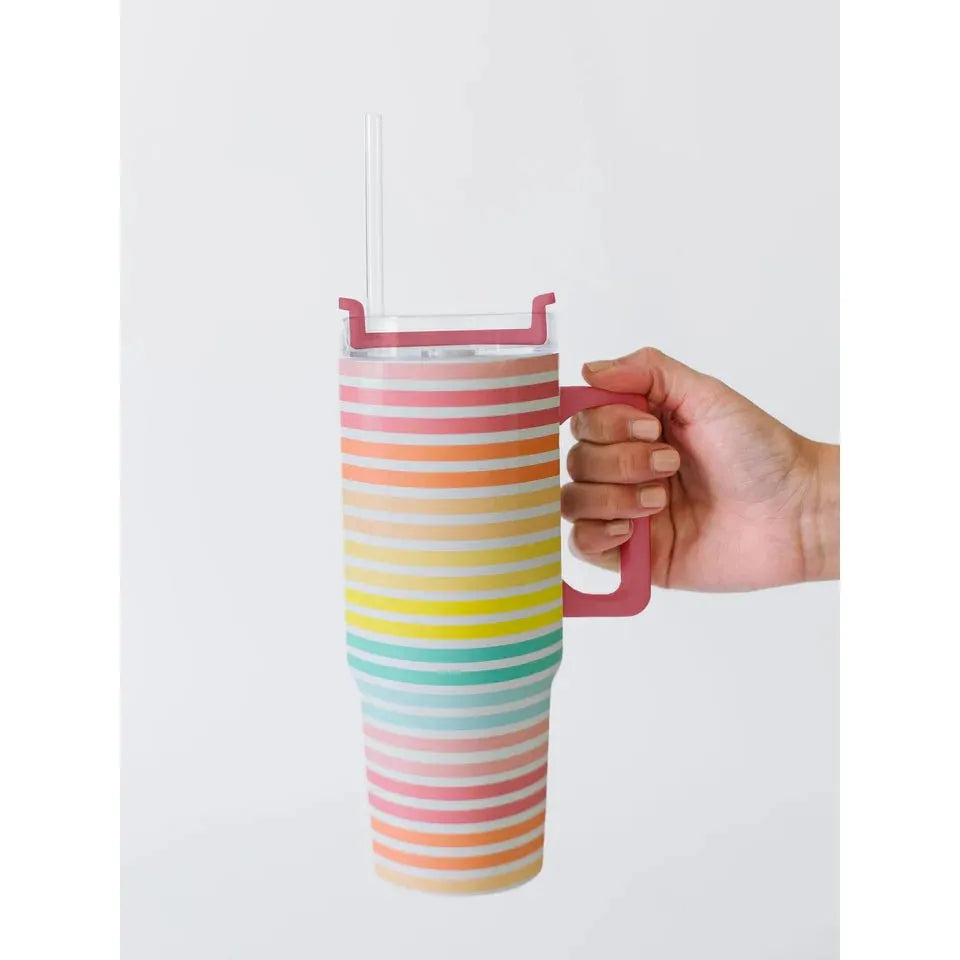 Sunset Stripe To Go Tumbler - Miles and Bishop