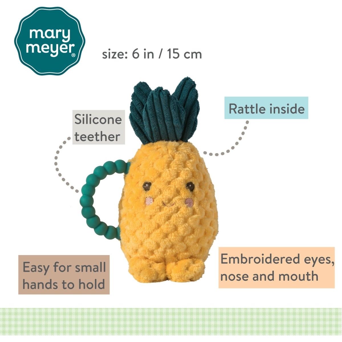 Sweetie Soothie Pineapple Teether Rattle - Miles and Bishop