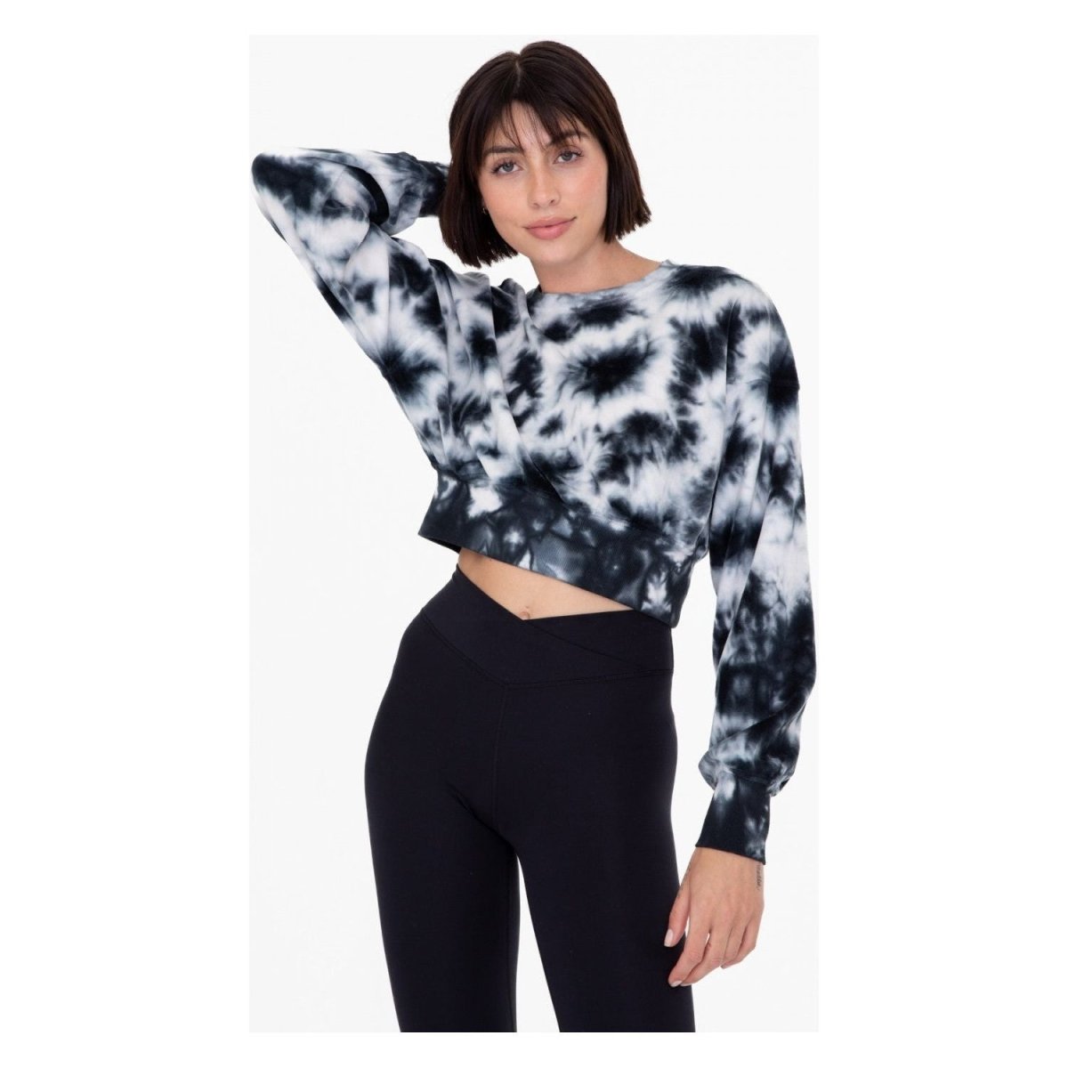 Tie-Dye Velvet Cropped Pullover - Miles and Bishop