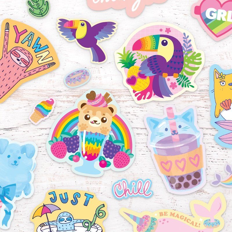Tropical Bird Scented Stickers - Miles and Bishop