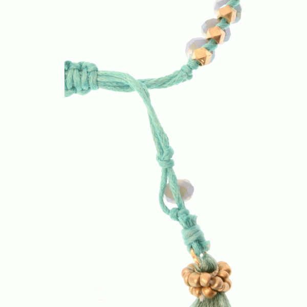 Turquoise Adjustable Beaded Cord Bracelet - Miles and Bishop