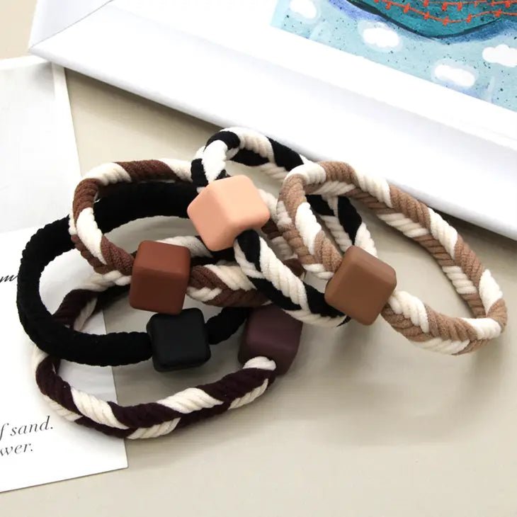 Two Tone Braided Hair Ties - Miles and Bishop