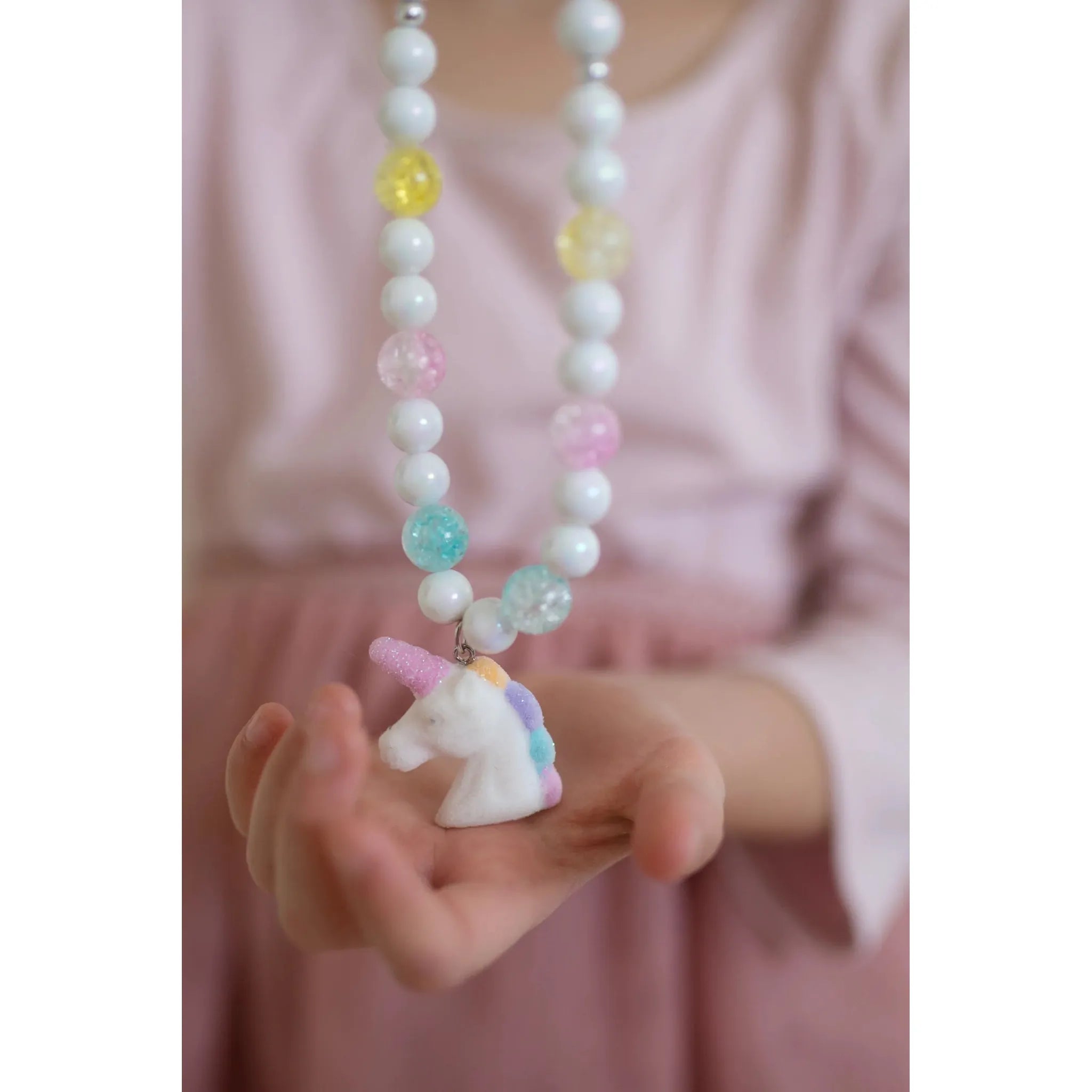 White Unicorn Necklace & Bracelet Set - Miles and Bishop